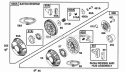 Rewind Assy Diagram and Parts List for  Briggs and Stratton Engine